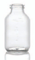 100 ml infuusflacon, helder, type 1 geblazen glas